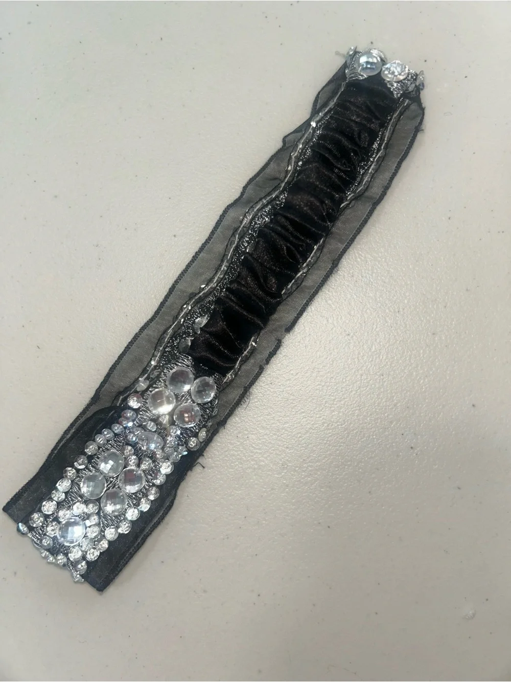 Daytrip Black Headband with Crystal Embellishments